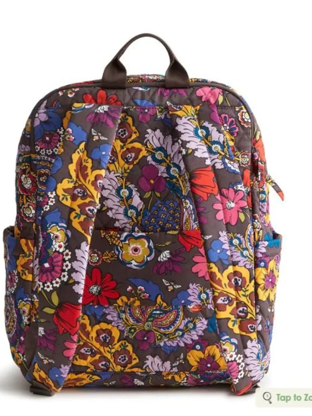 Vera Bradley LARGE Bancroft Backpack Colorful Bouquet NWT Cotton Quilted School
